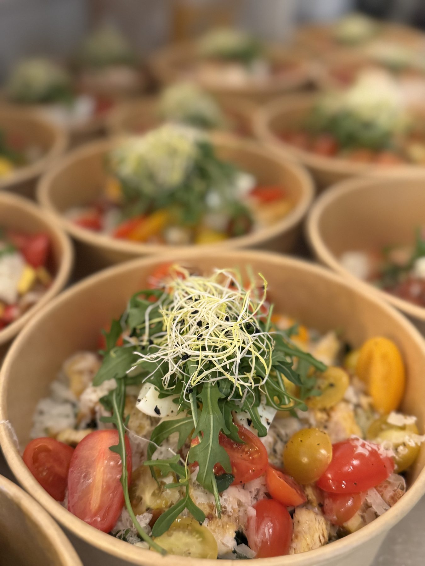 Verse bowls klaar voor takeaway